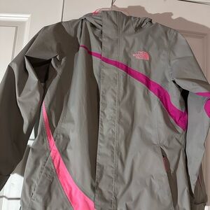 The North Face Kids Ski Jacket in Gray and Pink